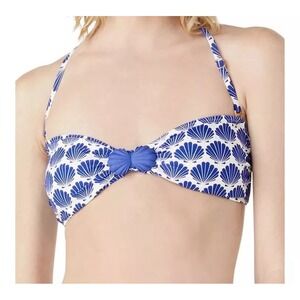 Kate Spade New York Shell Print Bandeau Bikini Swim Top Size Large MSRP $110 NWT